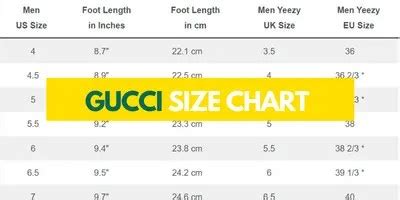 gucci shoes size guide